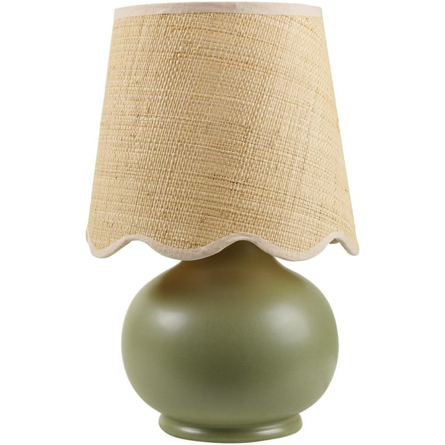 Livabliss Stella Diminuta Cottage Accent Table Lamp, 13-inch, Olive