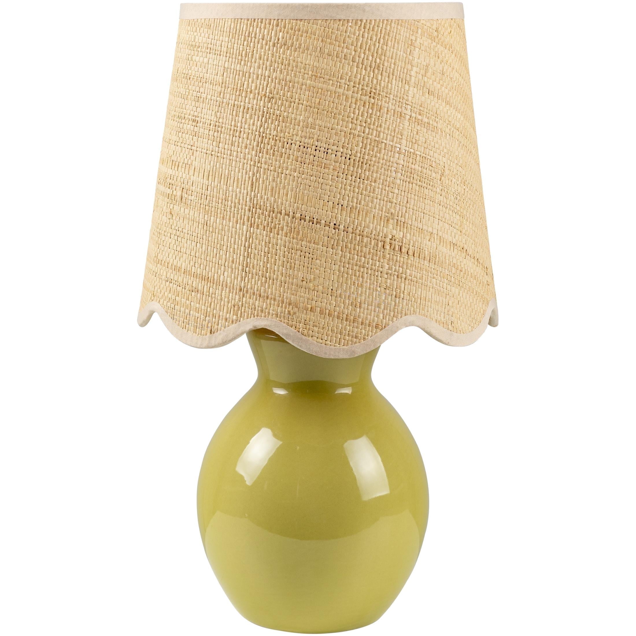 Livabliss Stella Diminuta Cottage Accent Table Lamp, 15-inch, Green