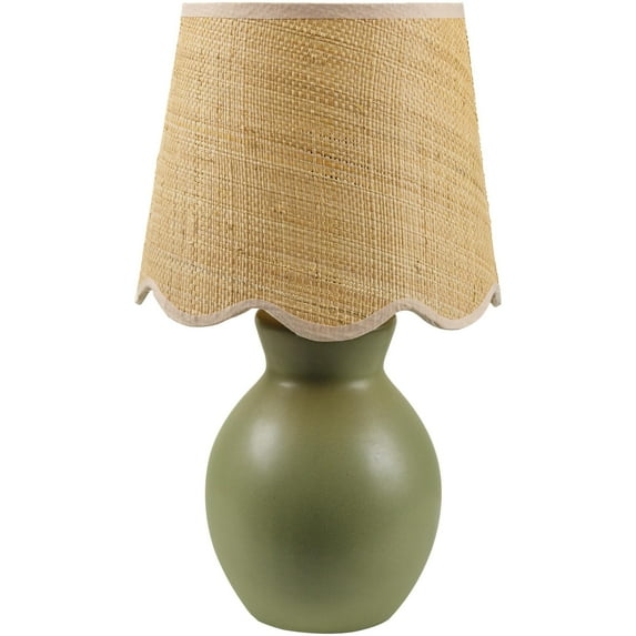 Livabliss Stella Diminuta Cottage Accent Table Lamp, 15-inch, Olive