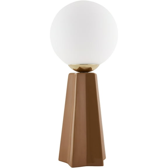 Livabliss Stellan Modern Accent Table Lamp, 18-inch, Brick