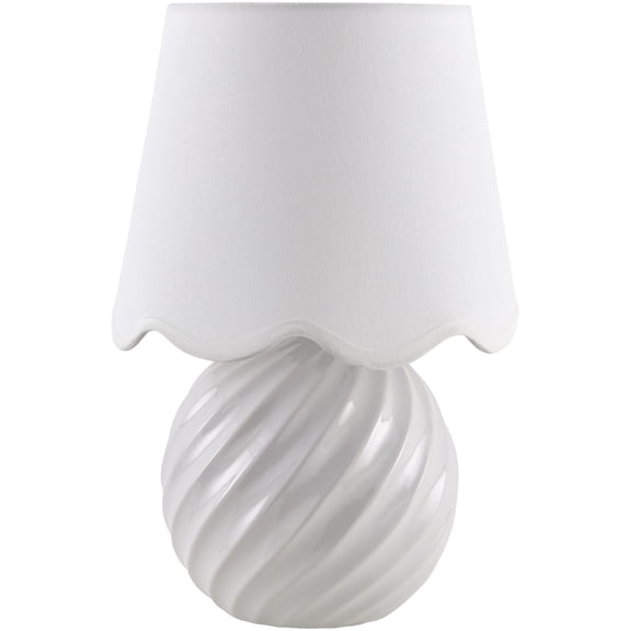 Livabliss Stelvio Traditional Accent Table Lamp, 13-inch, White
