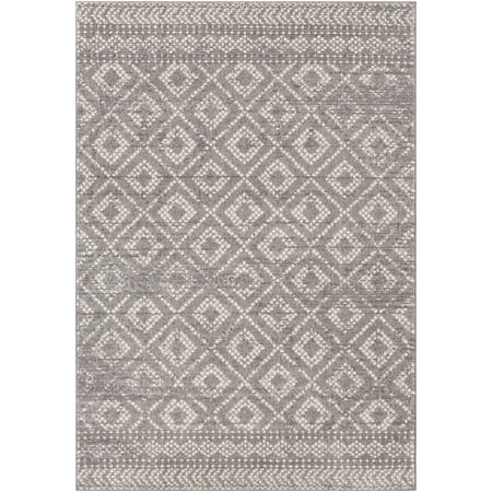 Livabliss Sunderland Trellis Indoor Area Rug, Medium Gray ,6.58' x 9'