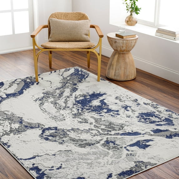 Livabliss Area Rugs for Living Room, 8x10 Sunrise Modern Cream Rug, Bedroom Dining Room Home Decor Stain Resistant Carpet (7'10" x 10')