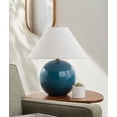 thumbnail image 1 of Livabliss Table Lamps, 20" Stellar Traditional Bedside Nightstand Table Lamp for Bedroom Living Room Office, Blue Body with White Shade (20"H x 19"W x 19"D), 1 of 6