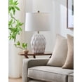 thumbnail image 1 of Livabliss Table Lamps, 22" Cagli Cottage Bedside Nightstand Table Lamp for Bedroom Living Room Office, White Body with White Shade (22"H x 14"W x 14"D), 1 of 6