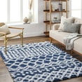 thumbnail image 1 of Livabliss Area Rugs for Living Room, 8x10 Urban Shag Global Navy Rug, Bedroom Dining Room Home Decor Stain Resistant Carpet (7'10" x 10'2"), 1 of 6