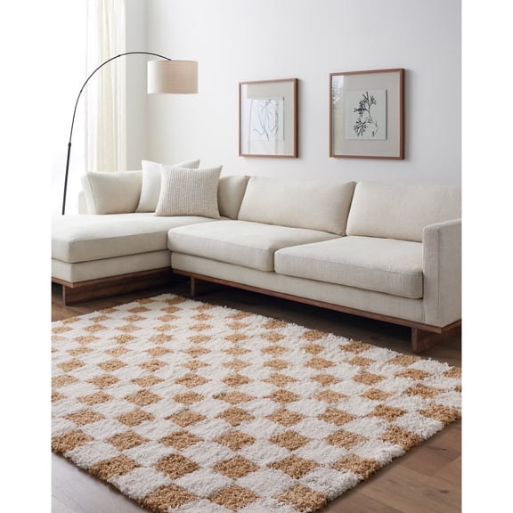 Livabliss Area Rugs for Living Room, 3x7 Urban Shag Modern Cream Runner Rug, Bedroom Dining Room Home Decor Stain Resistant Carpet (2'7" x 7'3" Runner)