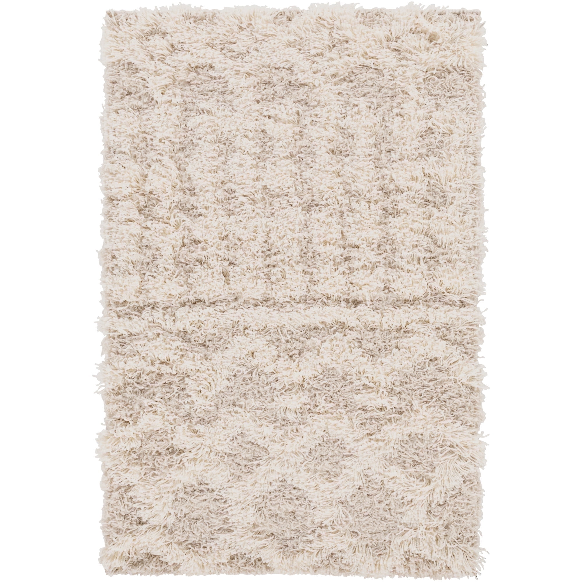 Beige Plush Moroccan Shag Area Rug, 2'7" x 5'