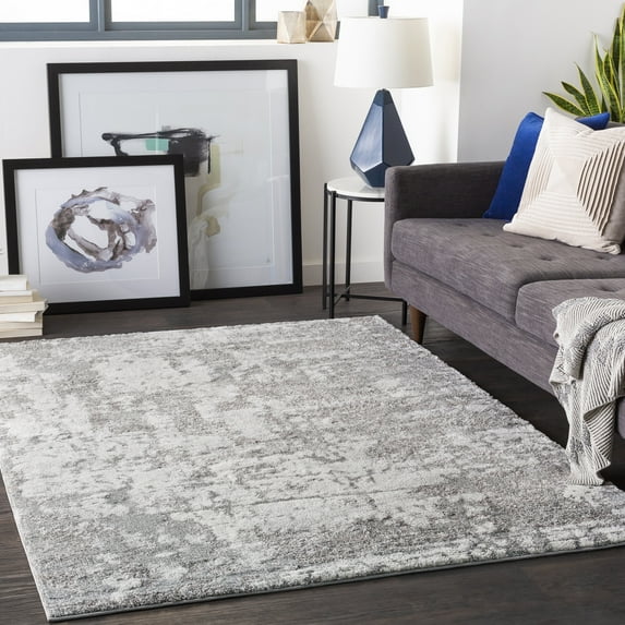 Livabliss Area Rugs for Living Room, 2x3 Venice Modern Medium Gray Rug, Bedroom Dining Room Home Decor Stain Resistant Carpet (2' x 2'11")