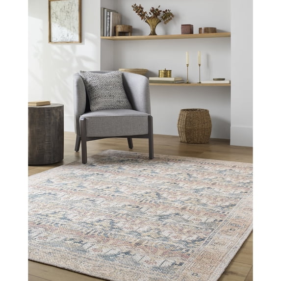 Livabliss Washable Rugs for Living Room, 2x3 Vinny Traditional Medium Green Area Rug, Bedroom Dining Room Home Decor Stain Resistant Carpet (2' x 2'11")