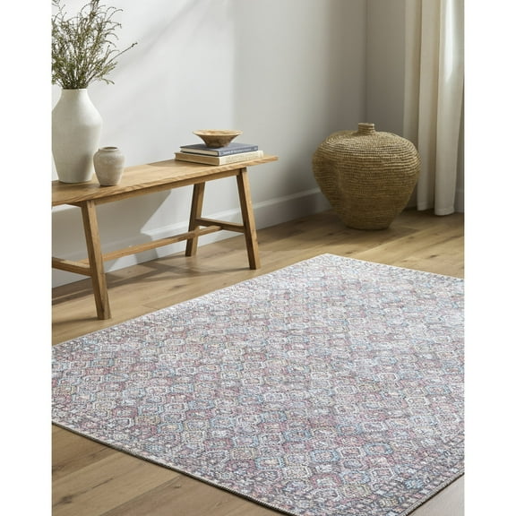 Livabliss Washable Rugs for Living Room, 2x3 Vinny Traditional Red Area Rug, Bedroom Dining Room Home Decor Stain Resistant Carpet (2' x 2'11")