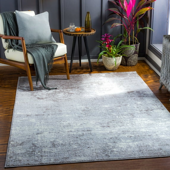 Livabliss Wanderlust Modern Abstract Area Rug,7'10" x 10'2",Medium Grey
