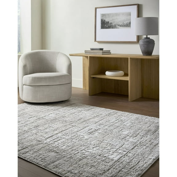 Livabliss Area Rugs for Living Room, 5x7 Wolly Modern Ivory Rug, Bedroom Dining Room Home Decor Stain Resistant Carpet (5'3" x 7')
