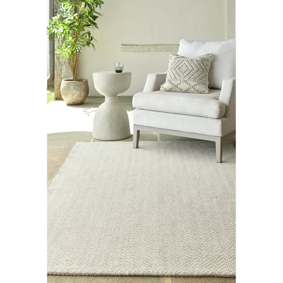 Livabliss x Becki Owens Birdie Neutral Indoor/Outdoor Area Rug,8'11" x 12',Cream