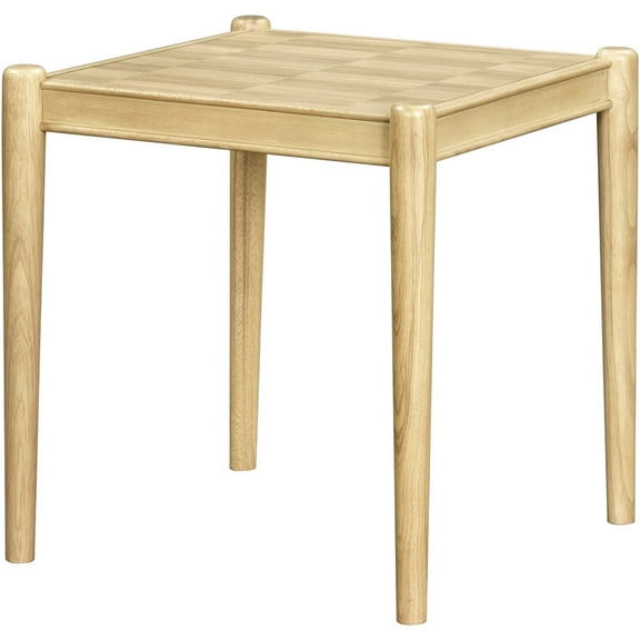Livabliss x Becki Owens Brisa Modern End Table, 23"H x 22"W x 22"D, Checkered Tan