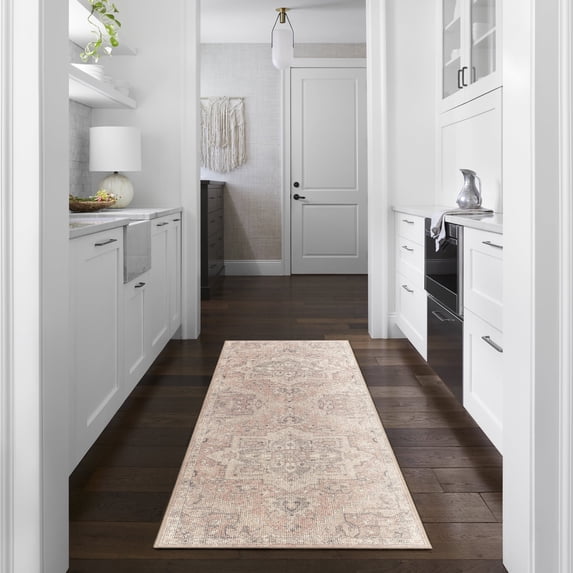 Livabliss x Becki Owens Elle Vintage Oriental Runner Area Rug,2'7" x 7'3",Taupe