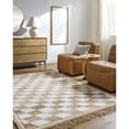 thumbnail image 1 of Livabliss x Becki Owens Kamey Checkerboard Fringe Area Rug,8' x 10',Beige/Checkered, 1 of 9