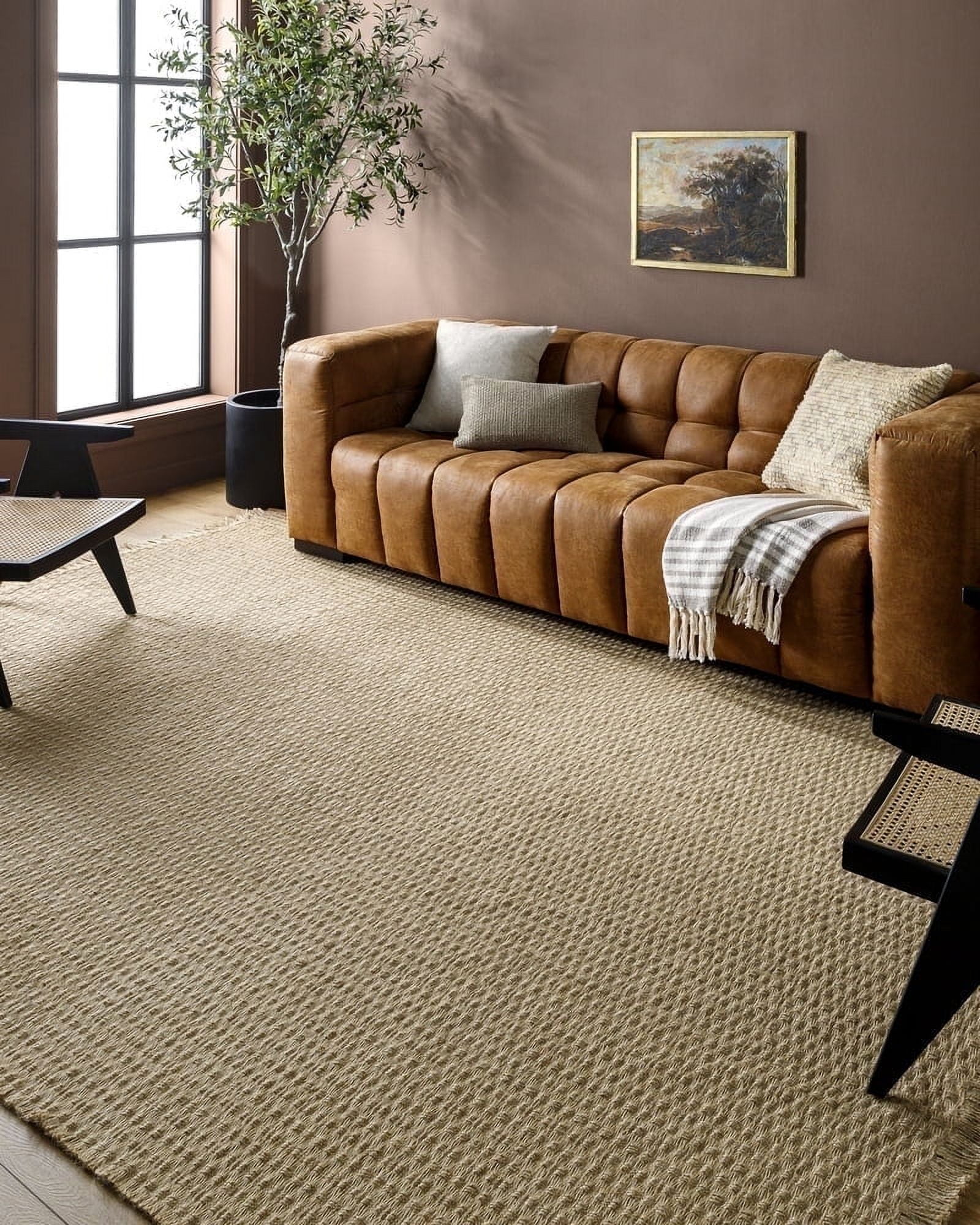 Kimi Light Brown Flat Woven Handmade Jute Area Rug