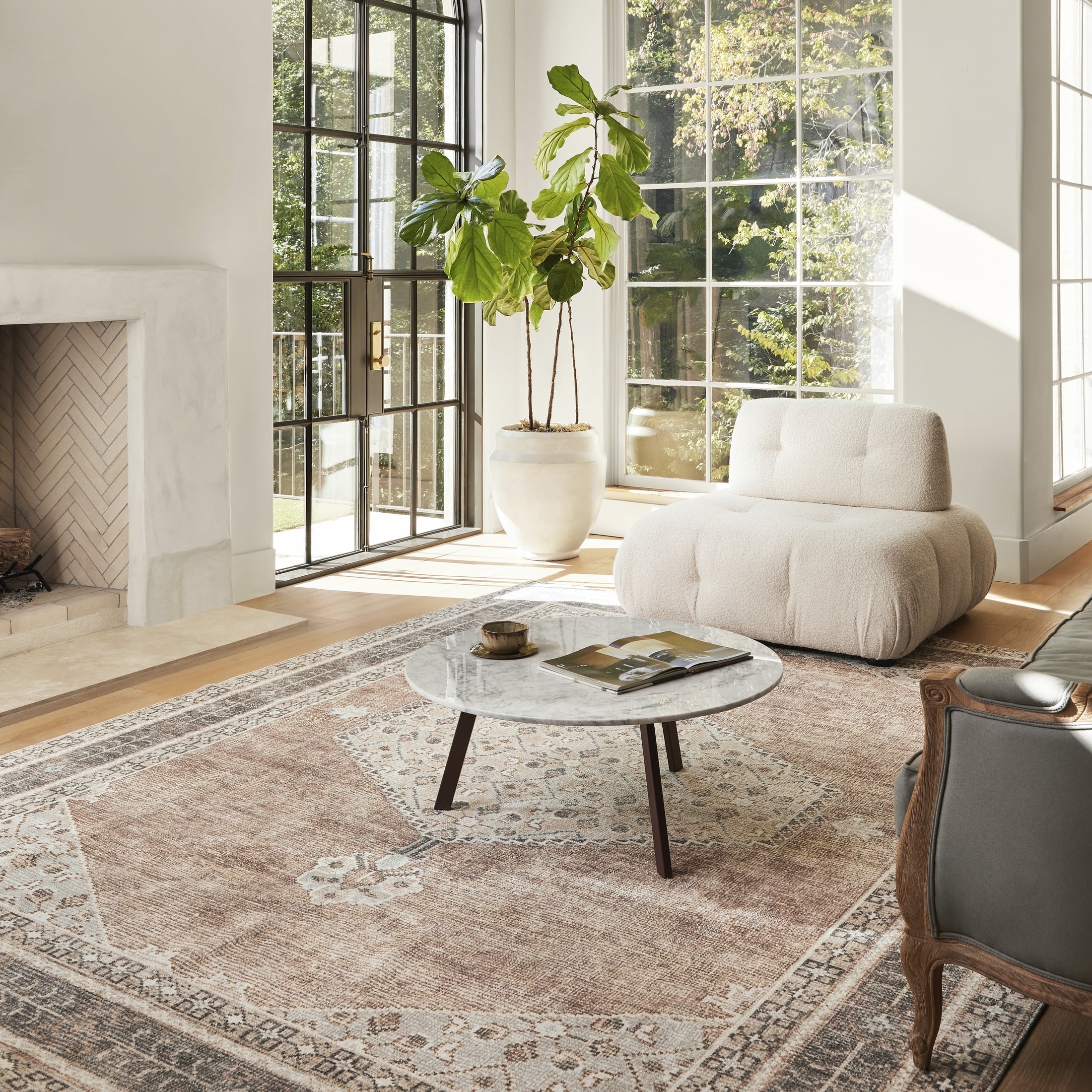 Livabliss x Becki Owens Lila Vintage Medallion Area Rug,5'3