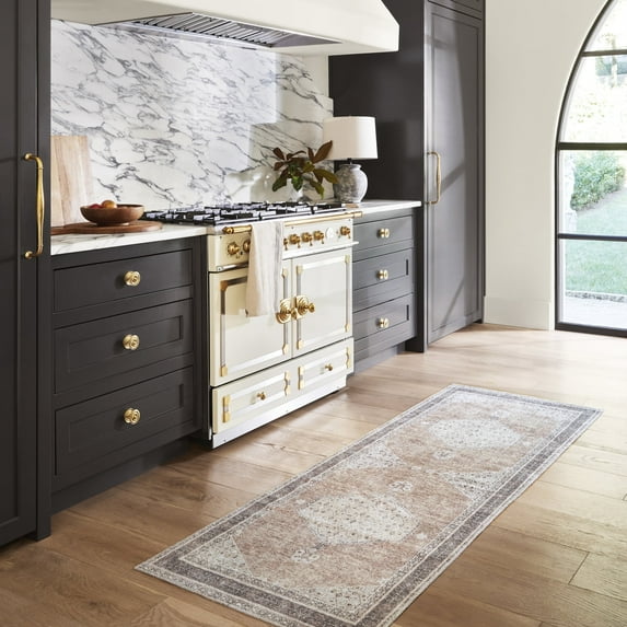 Livabliss x Becki Owens Lila Vintage Medallion Runner Area Rug,2'7" x 7'3",Tan