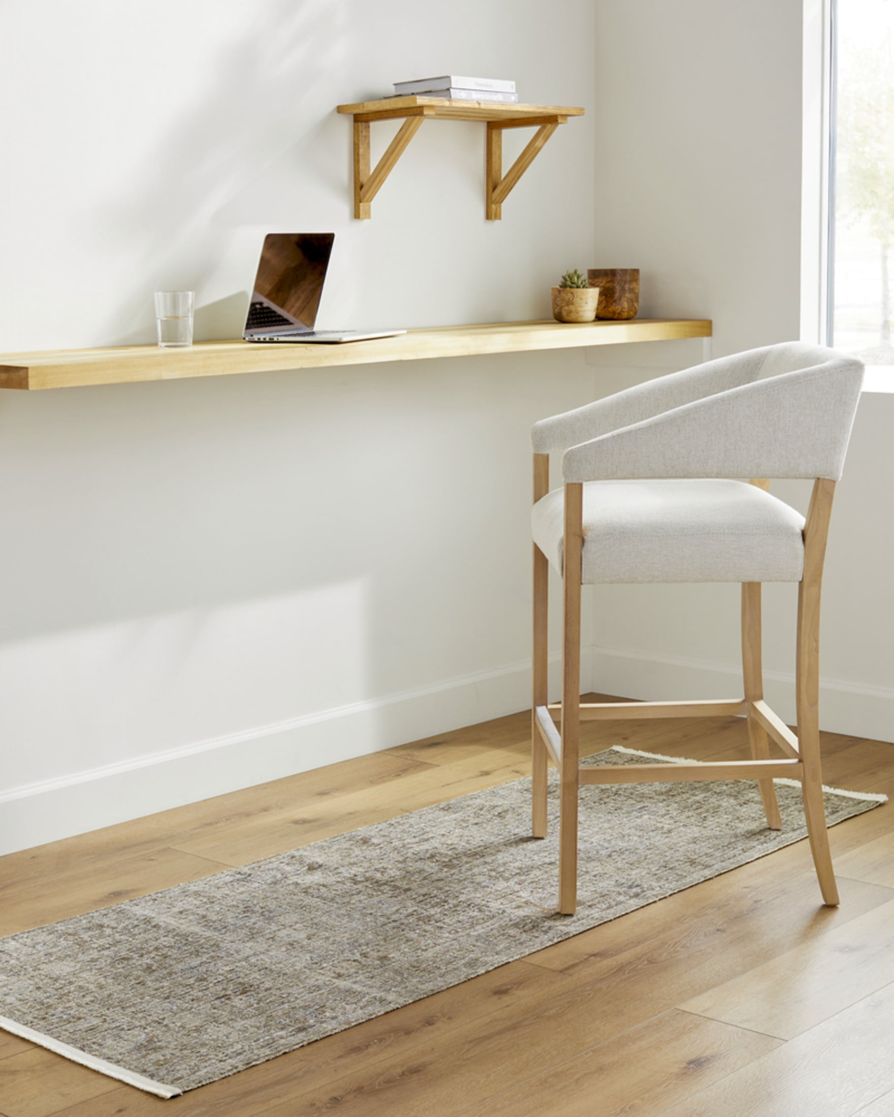 Margaret Taupe and Brown Polyester Washable Runner Rug