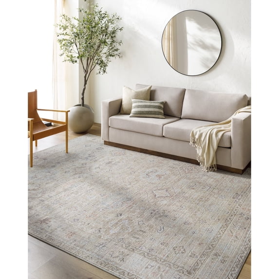 Livabliss x Becki Owens Marlene Vintage Medallion Area Rug,5'2" x 7',Cream