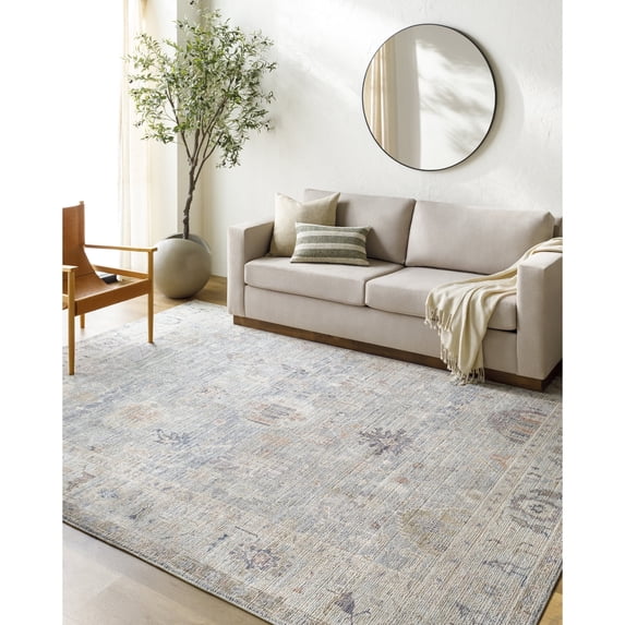 Livabliss x Becki Owens Marlene Vintage Medallion Area Rug,9'11" x 14',Pale Blue