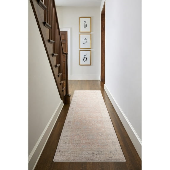 Livabliss x Becki Owens Marlene Vintage Medallion Runner Area Rug,2'7" x 7'3",Vintage Pink