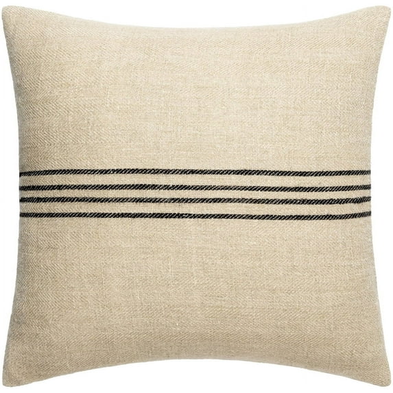 Livabliss x Becki Owens Brett Modern Accent Pillow, 22"L x 22"W, Light Brown/Black
