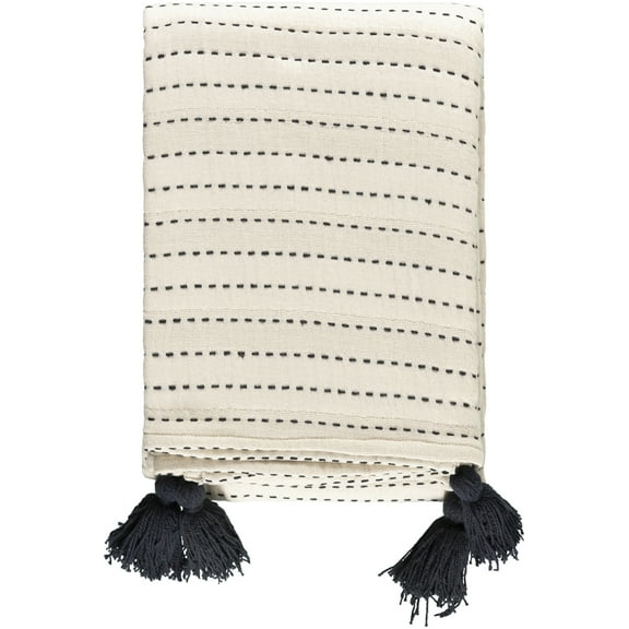 Livabliss x Becki Owens Modern Kapri Throw, 50"W x 60"L, Cream