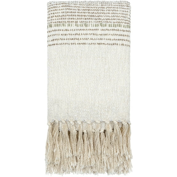 Livabliss x Becki Owens Modern Prolo Throw, 50"W x 60"L, Light Beige