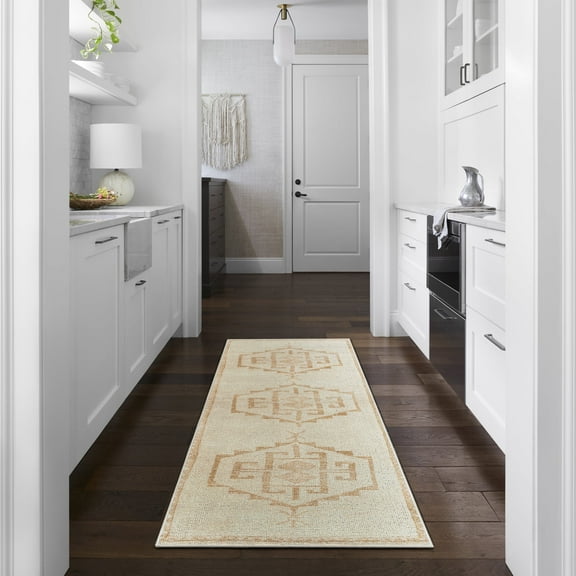 Livabliss x Becki Owens Solana Global Moroccan Runner Area Rug,2'7" x 7'3",Ivory/Burnt Orange