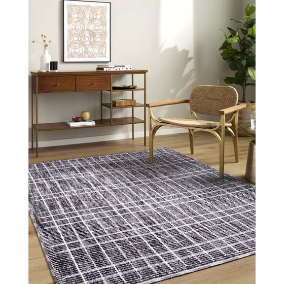 Livabliss x ELLE Decor Odeon Modern Area Rug, 2' x 2'11", Black