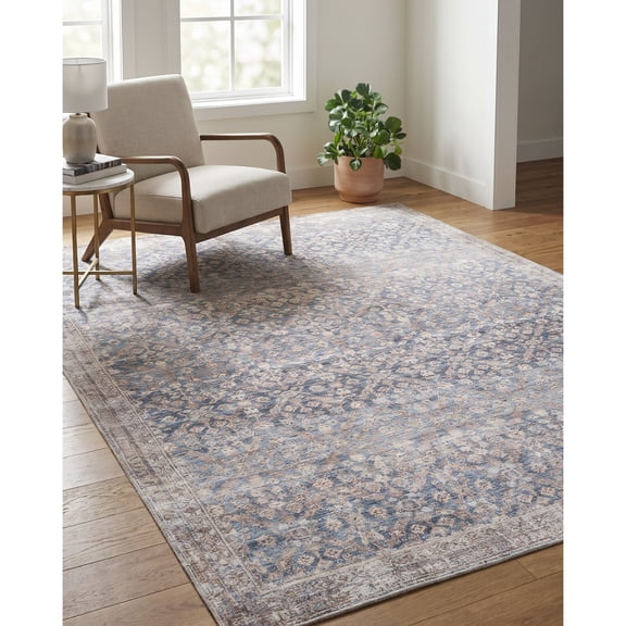 Livabliss x Jenni Yolo Home Amelia Traditional Area Rug, 9'2" x 12', Blue/Beige