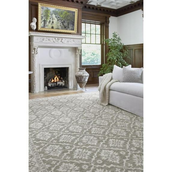 Livabliss x Nabela Noor Home Aram Printed Vintage Area Rug,6'6" x 9',Grey