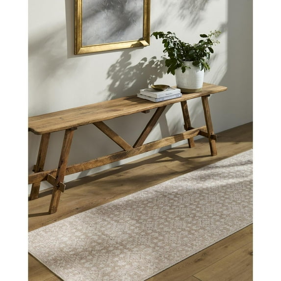 Livabliss x Nabela Noor Home Aram Printed Vintage Area Rug,5'2" x 7',Tan