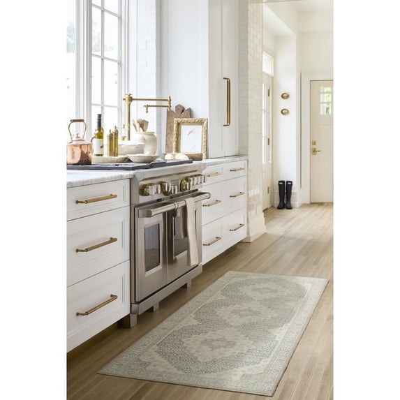 Livabliss x Nabela Noor Home Athiyo Printed Vintage Area Rug,5'2" x 7',Grey