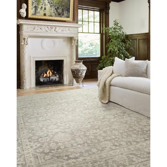 Livabliss x Nabela Noor Home Maan Printed Vintage Area Rug,7'10" x 10',Grey