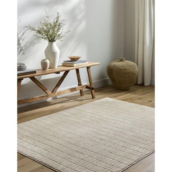 Livabliss x Our PNW Home Cascade Global Striped Area Rug,10' x 14',Light Brown