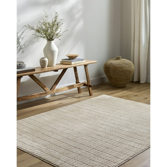 Livabliss x Our PNW Home Cascade Global Striped Area Rug,12' x 15',Light Brown