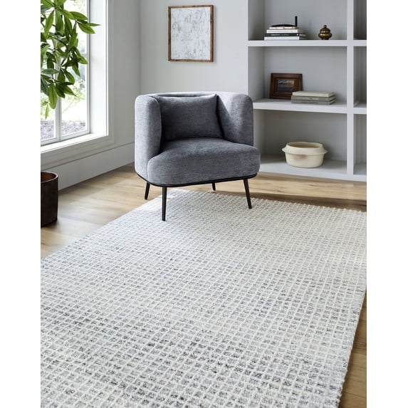 Livabliss x Vivir Andreas Modern Geometric Area Rug, 2' x 3', Light Gray