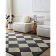 thumbnail image 1 of Livabliss x Vivir Isaac Modern Geometric Area Rug, 2' x 3', Charcoal/Beige, (2' x 3'), 1 of 7