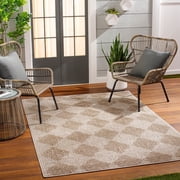 Livabliss x Vivir Kaya Cottage Outdoor Area Rug, 27" x 73", Tan, 3 x 7