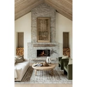 Livabliss x Vivir Lorelai Vintage Washable Area Rug, 5'3" x 7', Ivory/Brown, (5' x 7')