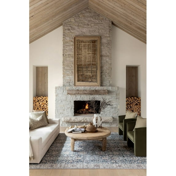 Livabliss x Vivir Mary Vintage Area Rug, 5'2" x 7', Gray, (5' x 7')