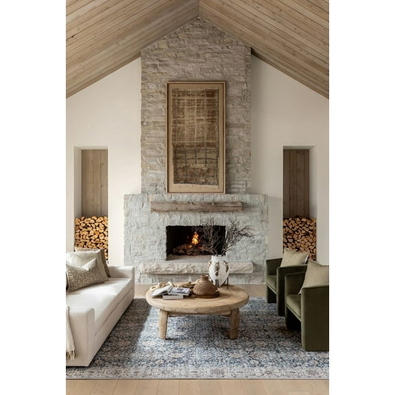 Livabliss x Vivir Mary Vintage Area Rug, 5'2" x 7', Gray, (5' x 7')