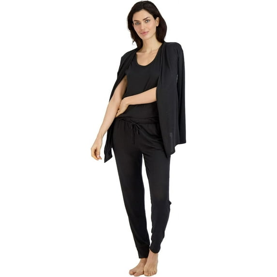 Live 2 Lounge Ladies' 4-Piece Essentials Lounge Set Size: S, Color: Black