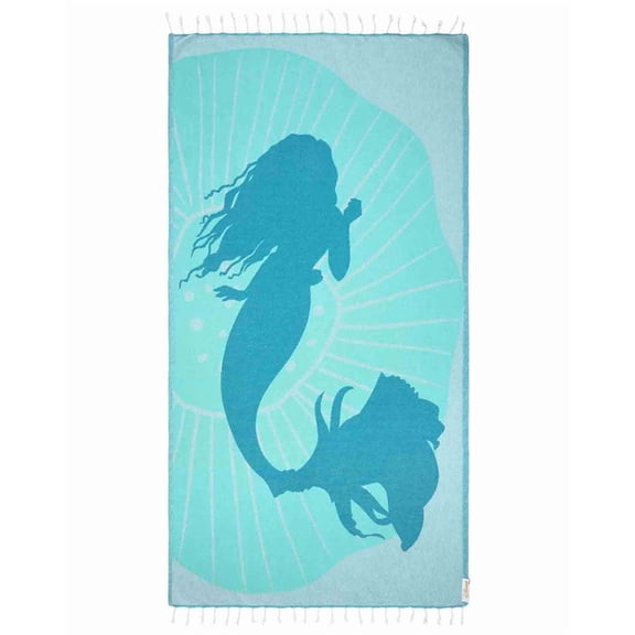 Sand Cloud Turkish Beach Towel - Disney Live Action Ariel - Sand Resistant - 100% Certified Organic Turkish Cotton Yarn - Quick Dry Towel for Beach, Picnic, Blanket or Bath - As Seen on Shark Tank
