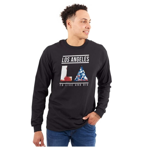 Live And Die California LA Souvenir Plus Size Long Sleeve Graphic Tee Shirt Brisco Brands 3X