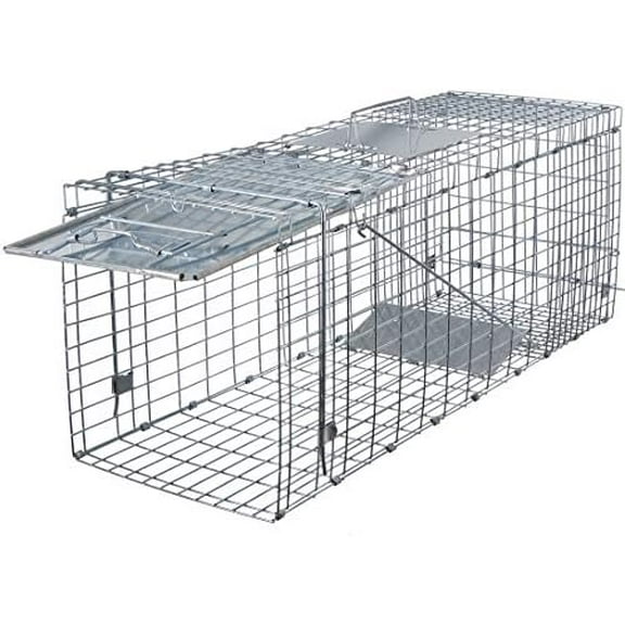 Live Animal Cage Trap 32''x11.5"x13" Steel Humane Release Rodent Cage Iron Door for Rabbits, Stray Cat, Squirrel, Raccoon, Mole, Gopher, Opossum, Skunk, Chipmunks, Groundhog$$Other